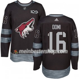 Arizona Coyotes Max Domi 16 1917-2017 100th Anniversary Adidas Schwarz Trikot Authentic - Herren